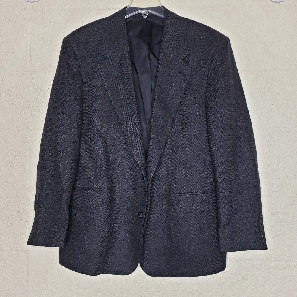 Barrington Wool Blue/Black Blazer Jacket Size 46R